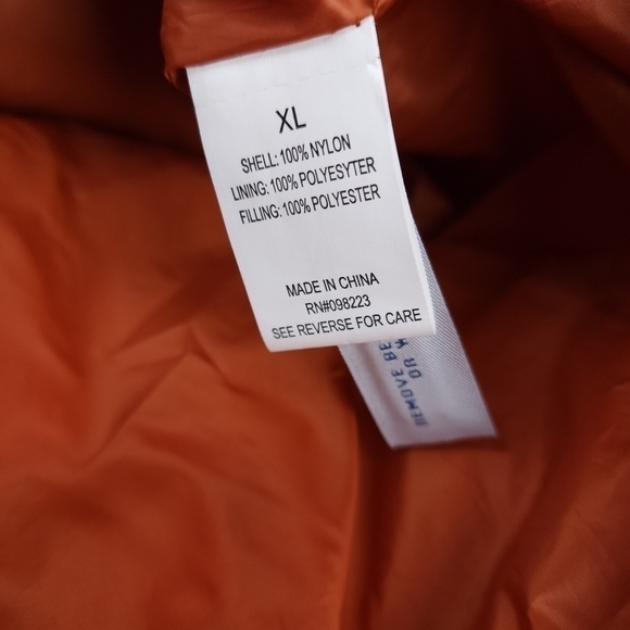 New Magellan Orange Blue Men's Puffer Coat Sz XL - Picture 6 of 14